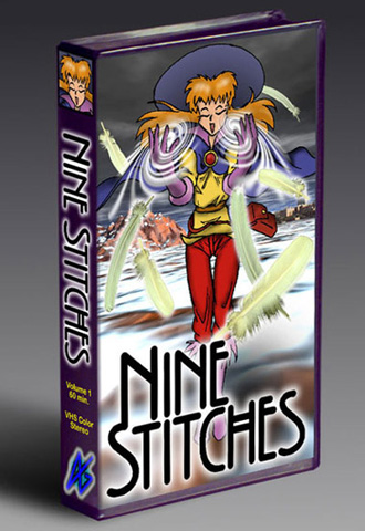 Mockup of a VHS clamshell cover for a fictional animation